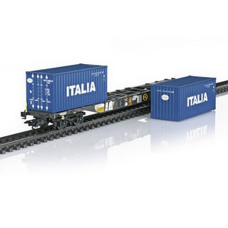 märklin  Lot de 2 wagons porte-conteneurs H0 SGN 19 InRail de l'AAE 