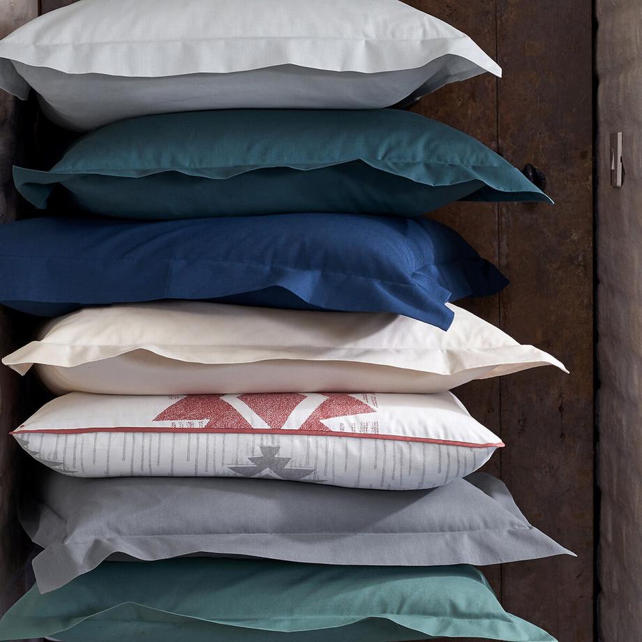 La Redoute Intérieurs Scenario Taie unie Coton Biologique à Volant Plat  