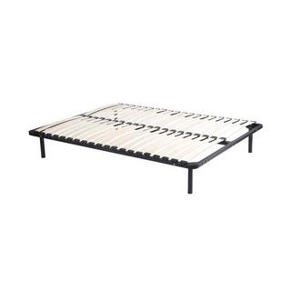 Vente-unique Bett CHIARA mit gepolstertem Kopfteil Stoff + Lattenrost  