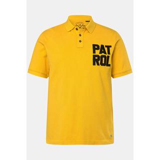 JP1880  Maglia polo di piqué con mezze maniche e applicazioni giallo oro scuro 