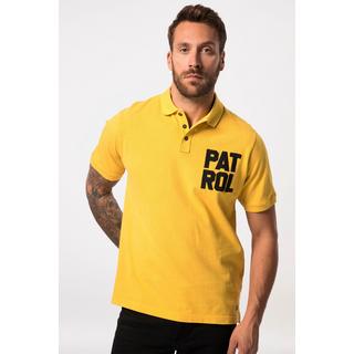 JP1880  Maglia polo di piqué con mezze maniche e applicazioni giallo oro scuro 