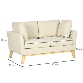 HOMCOM Sofa 2-Sitzer  