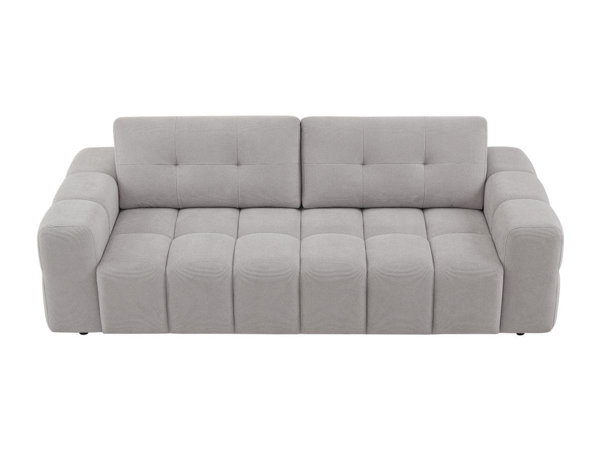 Vente-unique Sofa 3-Sitzer - Strukturstoff - Hellgrau - SOPELANA  