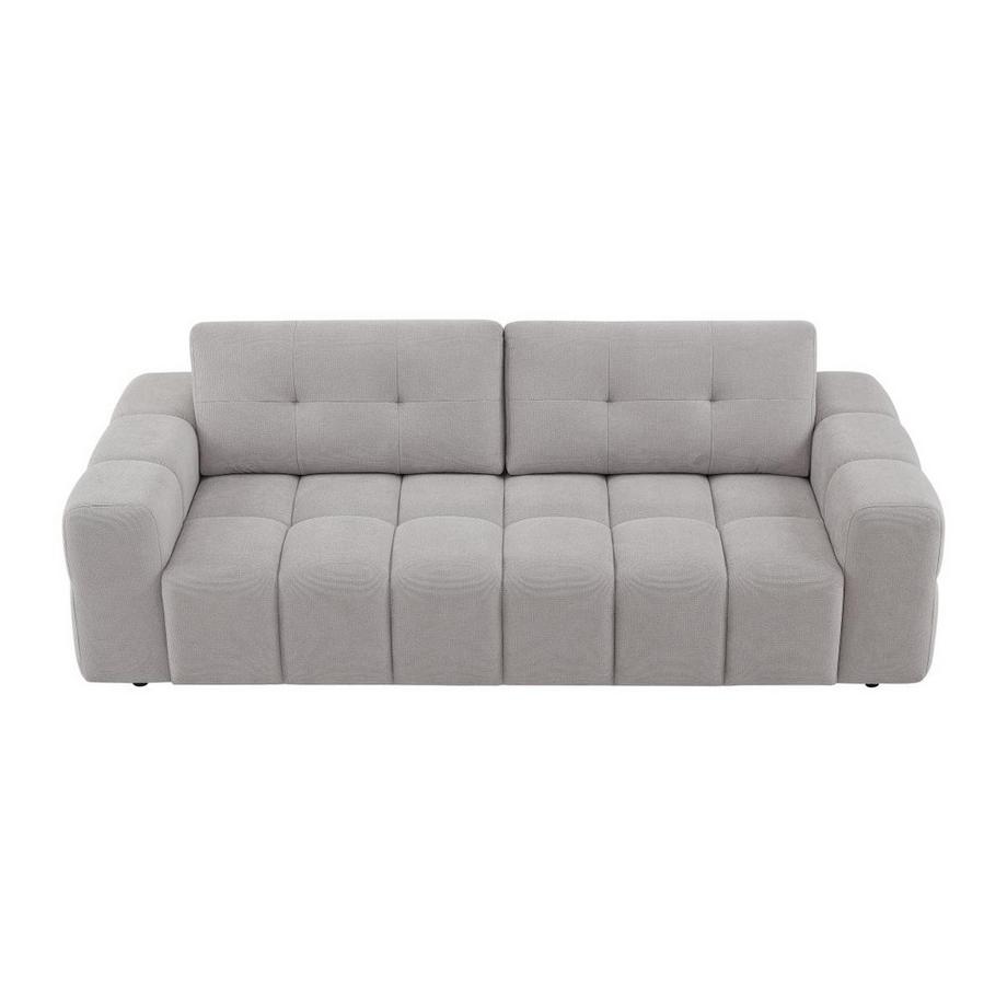 Vente-unique Sofa 3-Sitzer - Strukturstoff - Hellgrau - SOPELANA  