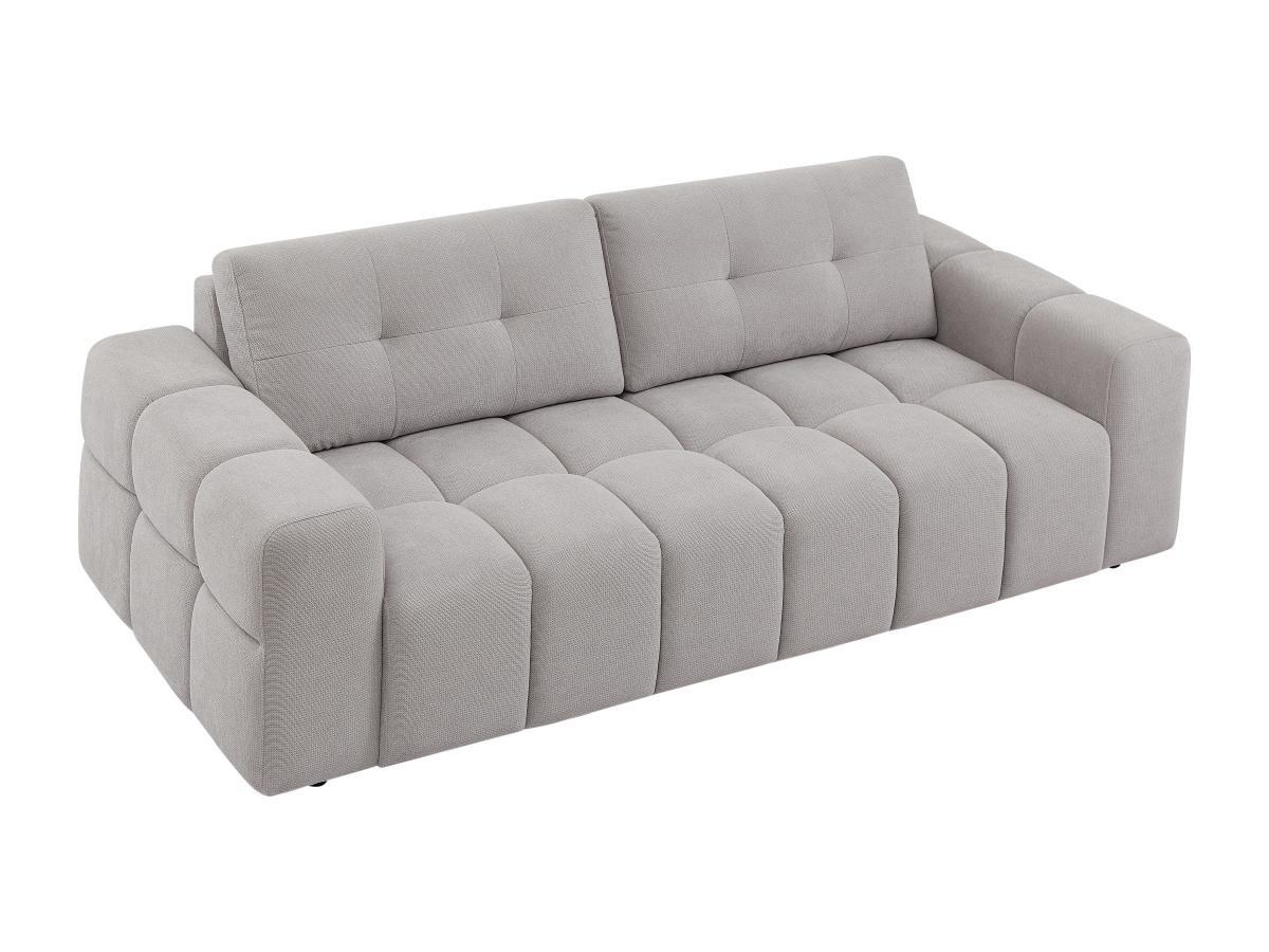 Vente-unique Sofa 3-Sitzer - Strukturstoff - Hellgrau - SOPELANA  