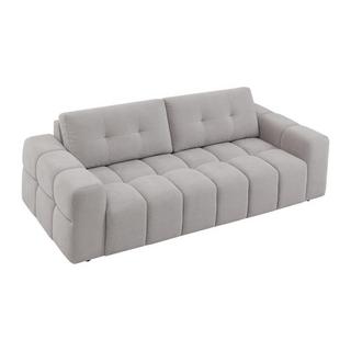 Vente-unique Sofa 3-Sitzer - Strukturstoff - Hellgrau - SOPELANA  