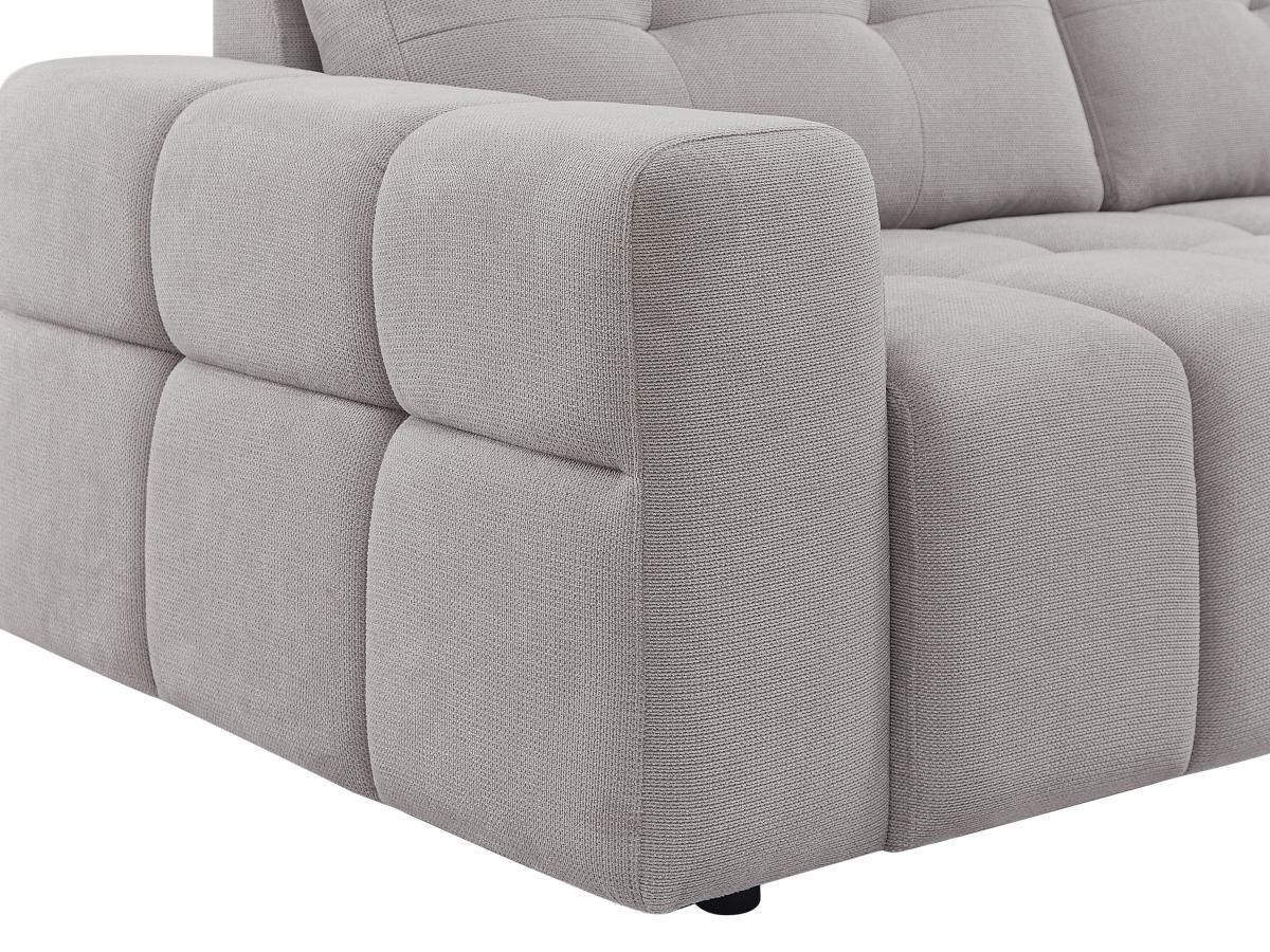 Vente-unique Sofa 3-Sitzer - Strukturstoff - Hellgrau - SOPELANA  