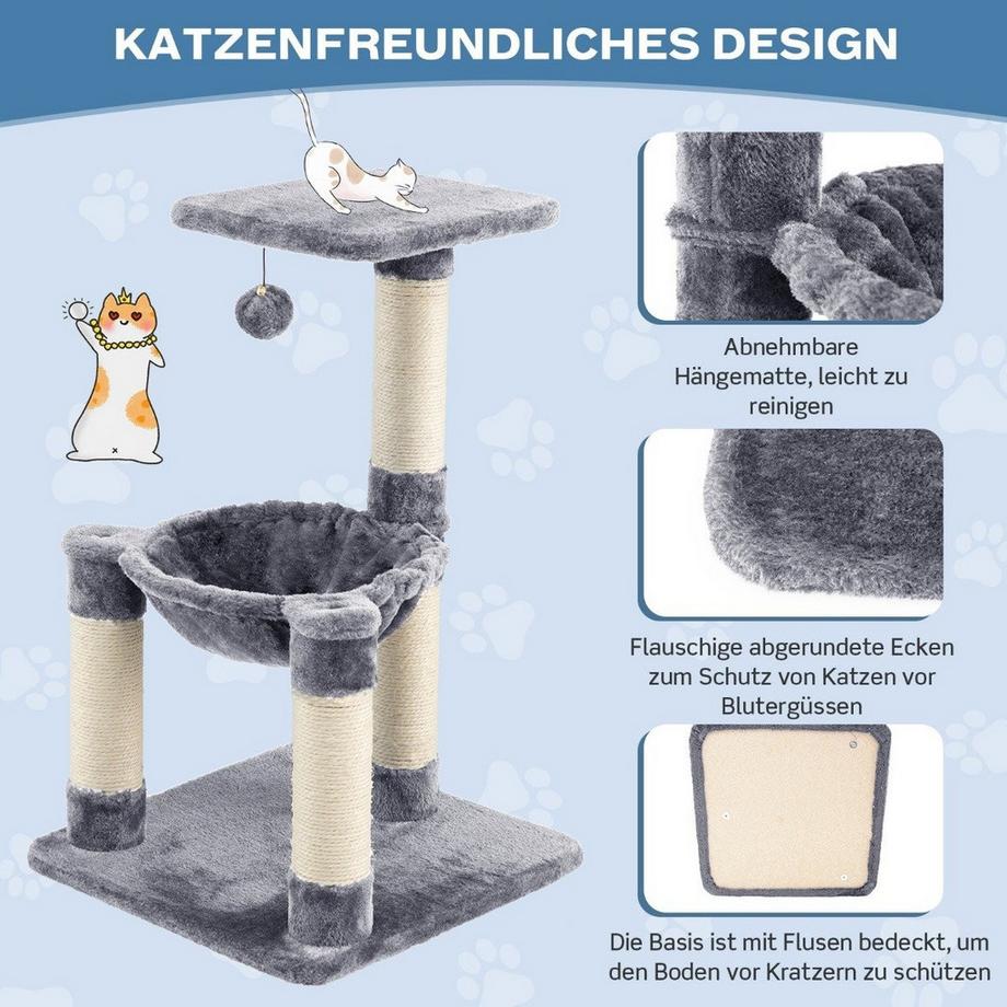 Northix  Arbre à chat avec hamac et poteaux en sisal 