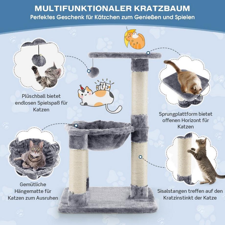 Northix  Arbre à chat avec hamac et poteaux en sisal 