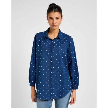 Jeanshemd Shirred Blouse