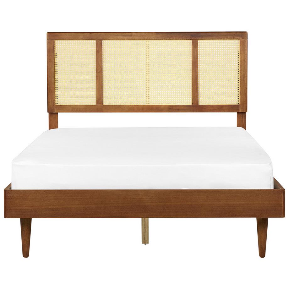 Beliani Letto con LED en Legno di caucciù  AURAY  