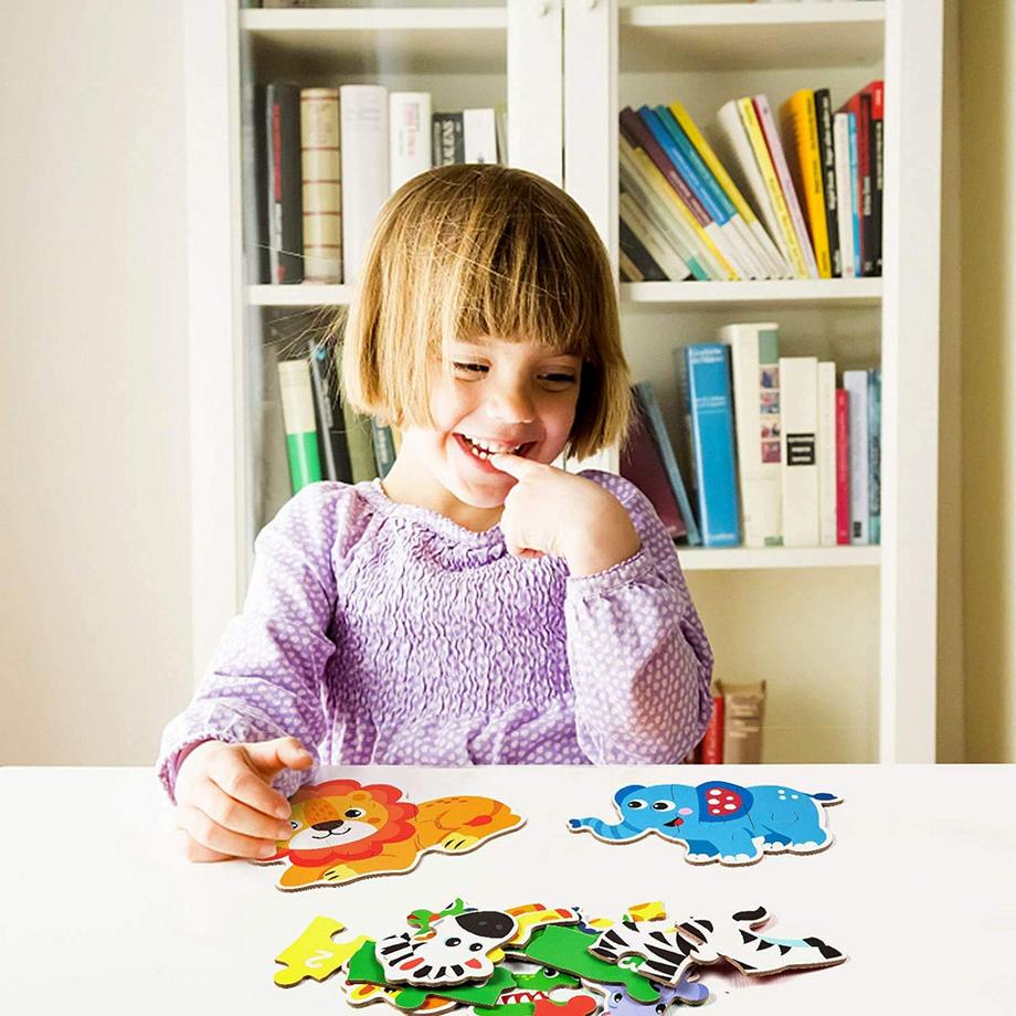 Activity-board  Kinderpuzzle, 6-teiliges Holzpuzzle, Formenpuzzle Frühes Lernspielzeug 