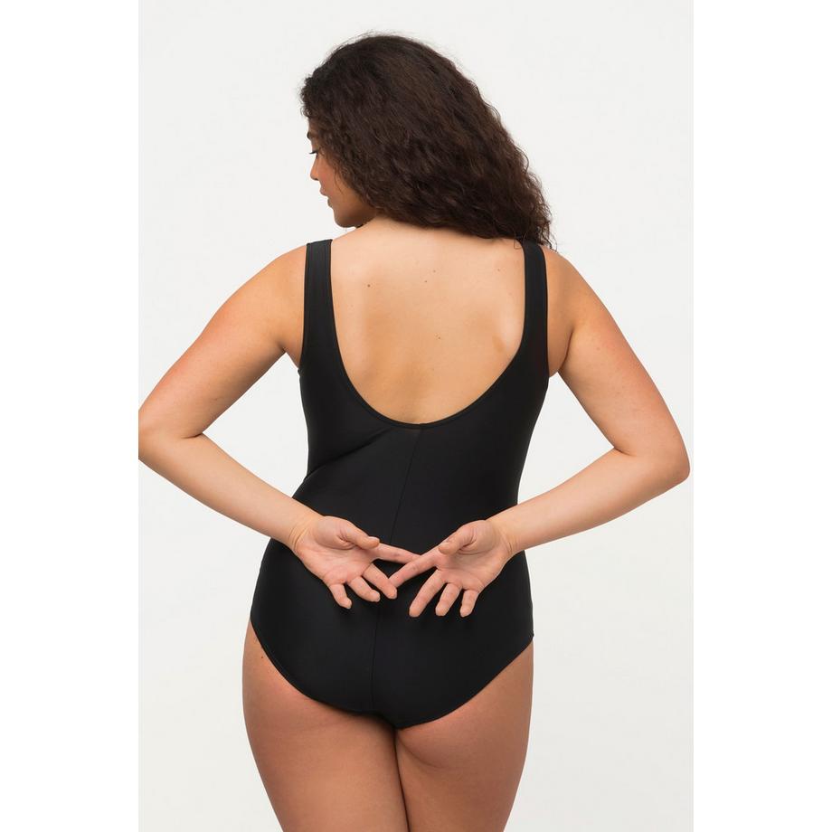 Ulla Popken Costume da bagno con bordure e fascia sotto il seno  