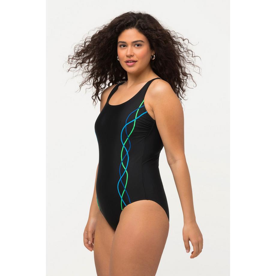 Ulla Popken Costume da bagno con bordure e fascia sotto il seno  