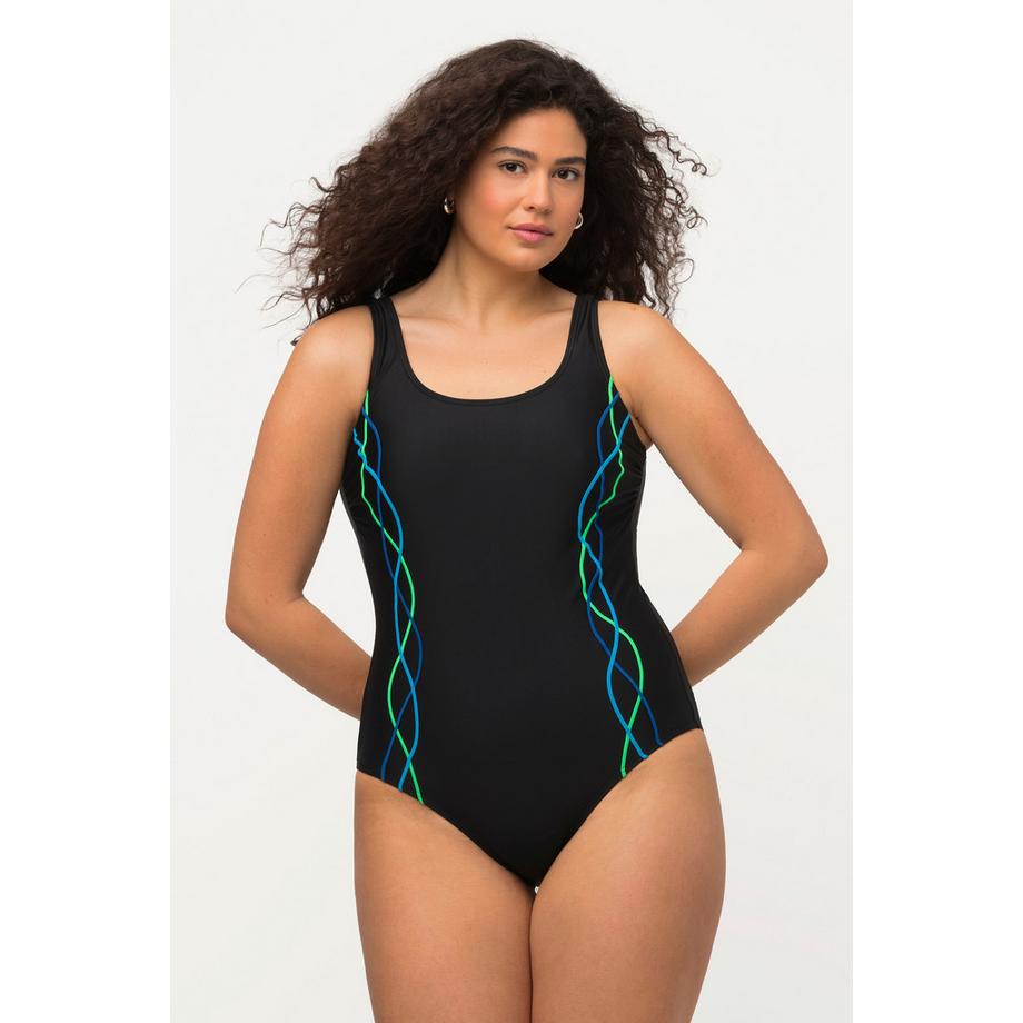 Ulla Popken Costume da bagno con bordure e fascia sotto il seno  