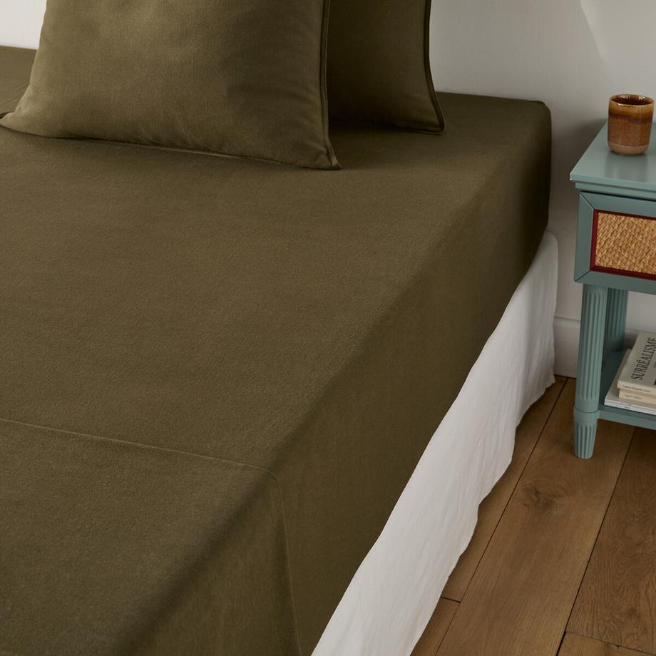 La Redoute Intérieurs Drap-housse Clara en flanelle de coton  