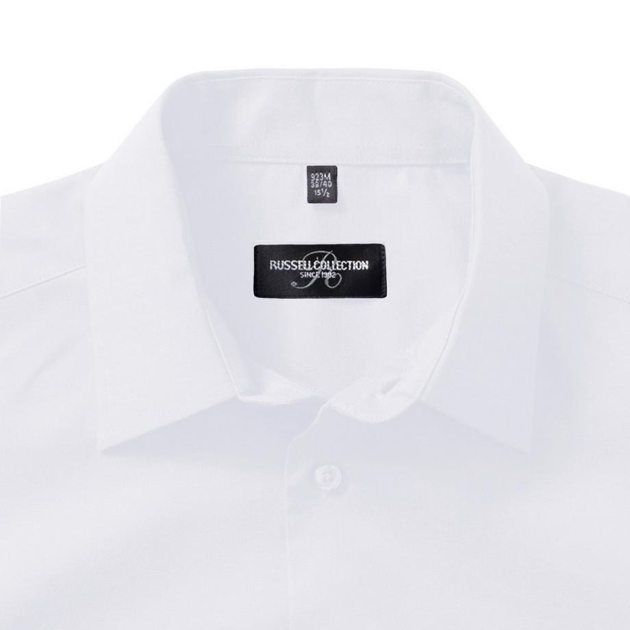 Russell Collection Oxford Camicia Maniche Corte Facile Manutenzione  