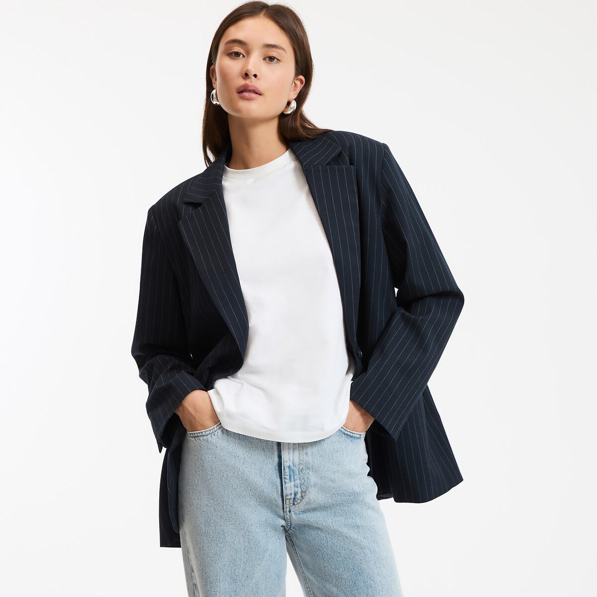 La Redoute Collections Blazer Long Oversize Rayures Tennis  