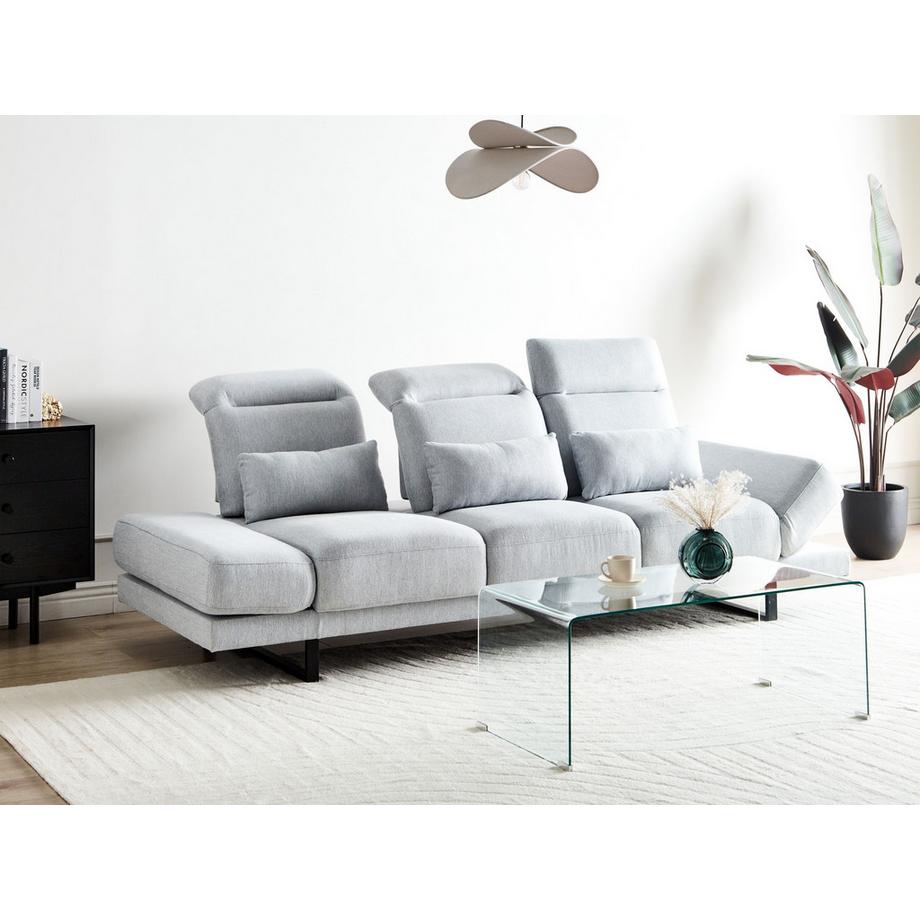 Beliani Canapé 3 places en Tissu Moderne IKAST  