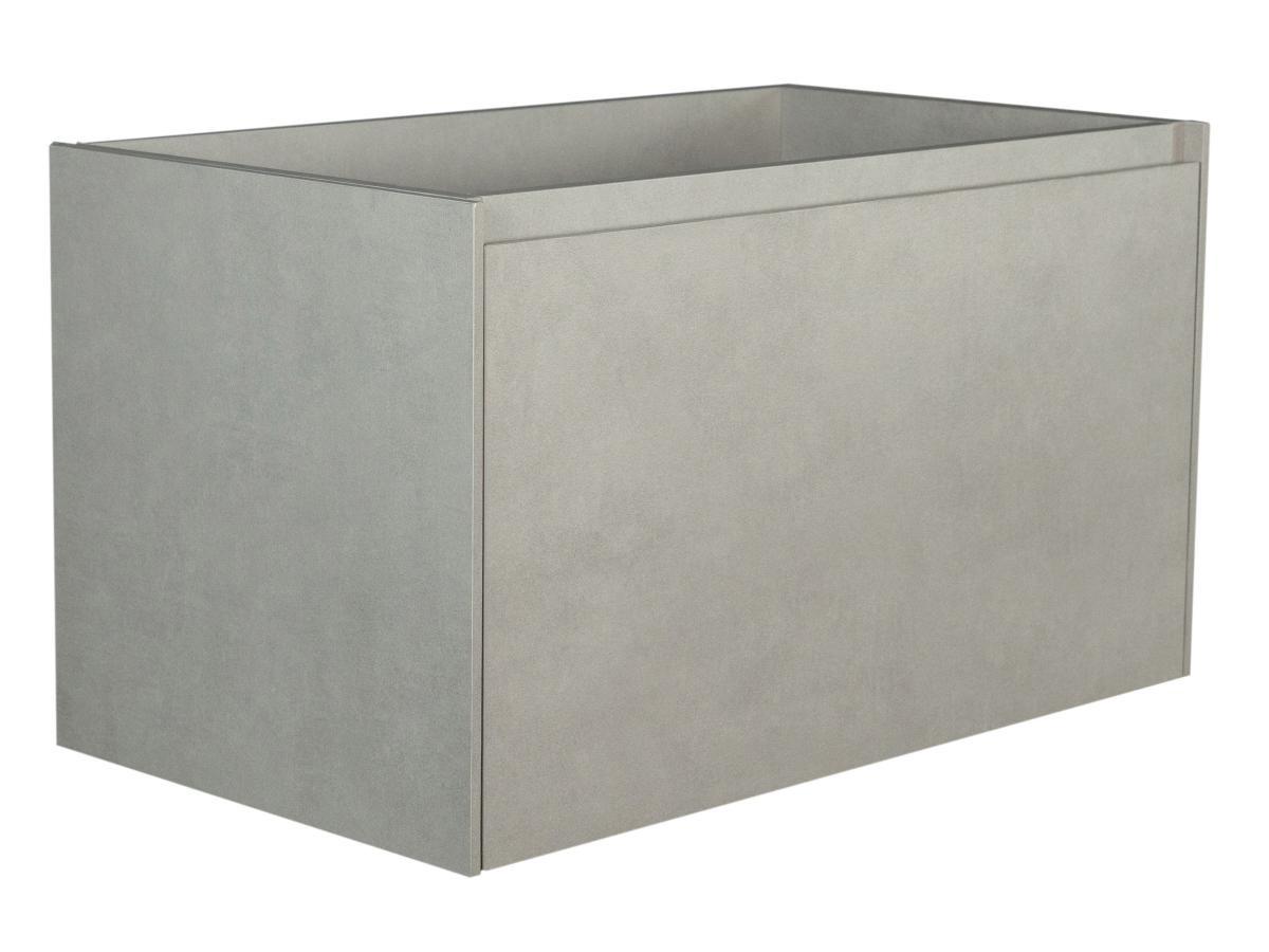 Vente-unique Mobile sotto lavabo sospeso 80 cm Grigio calcestruzzo - SOSTHENE  