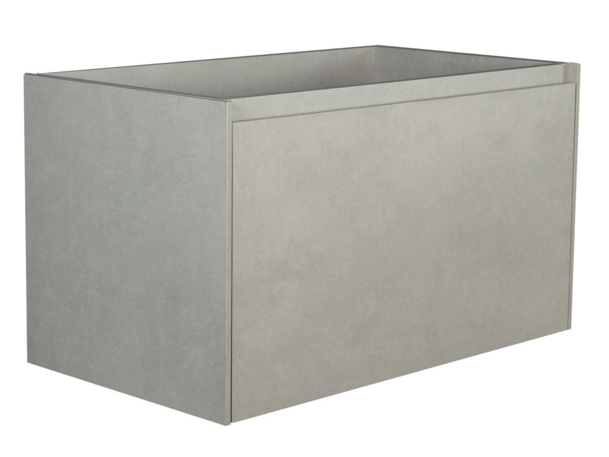 Vente-unique Mobile sotto lavabo sospeso 80 cm Grigio calcestruzzo - SOSTHENE  