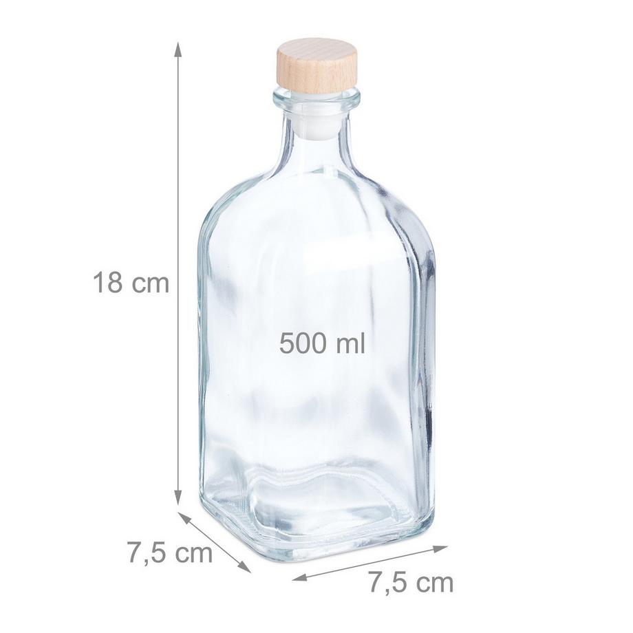Northio Bouteilles à remplir, pack de 6, 500 ml  