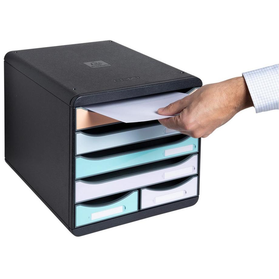Exacompta Module de classement Big Box Maxi 6 tiroirs Aquarel  