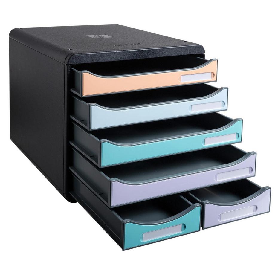 Exacompta Module de classement Big Box Maxi 6 tiroirs Aquarel  