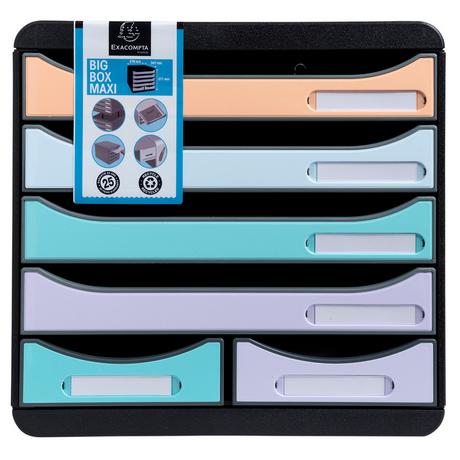 Exacompta Cassettiera Big Box Maxi 6 cassetti Aquarel  