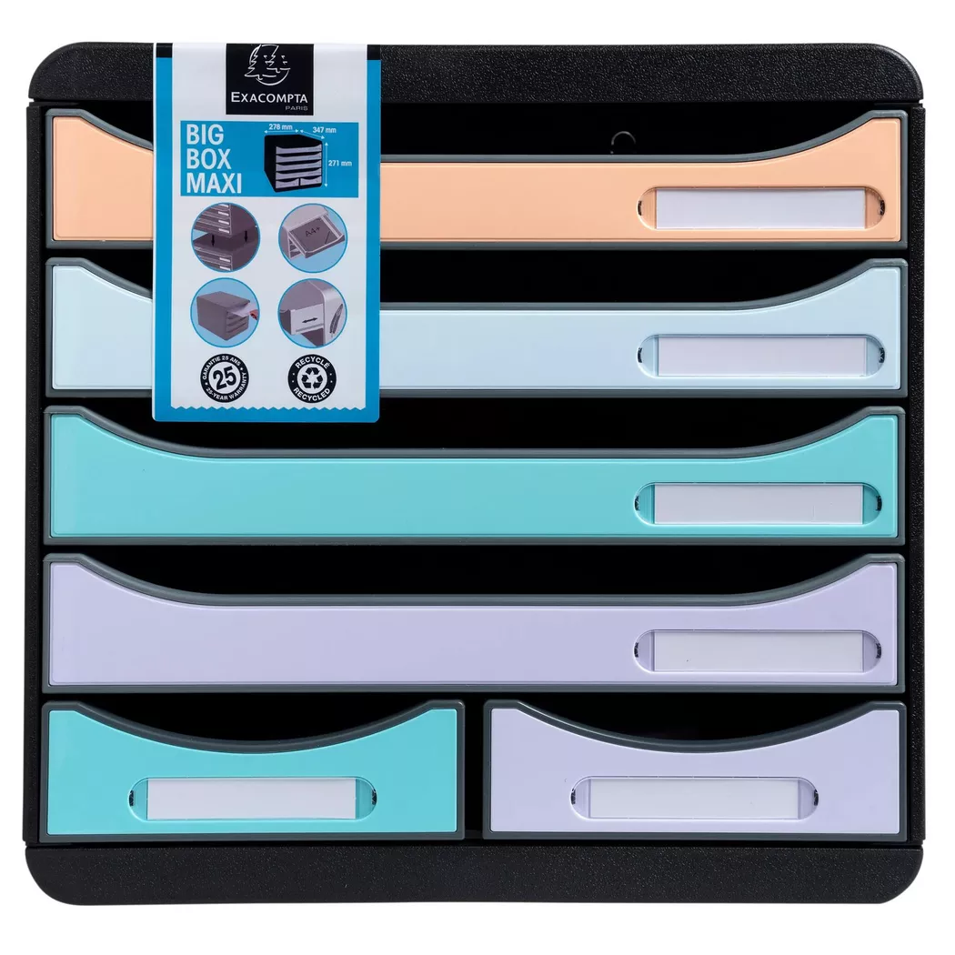 Exacompta Aquarel Big Box Maxi Assorted Colours, none