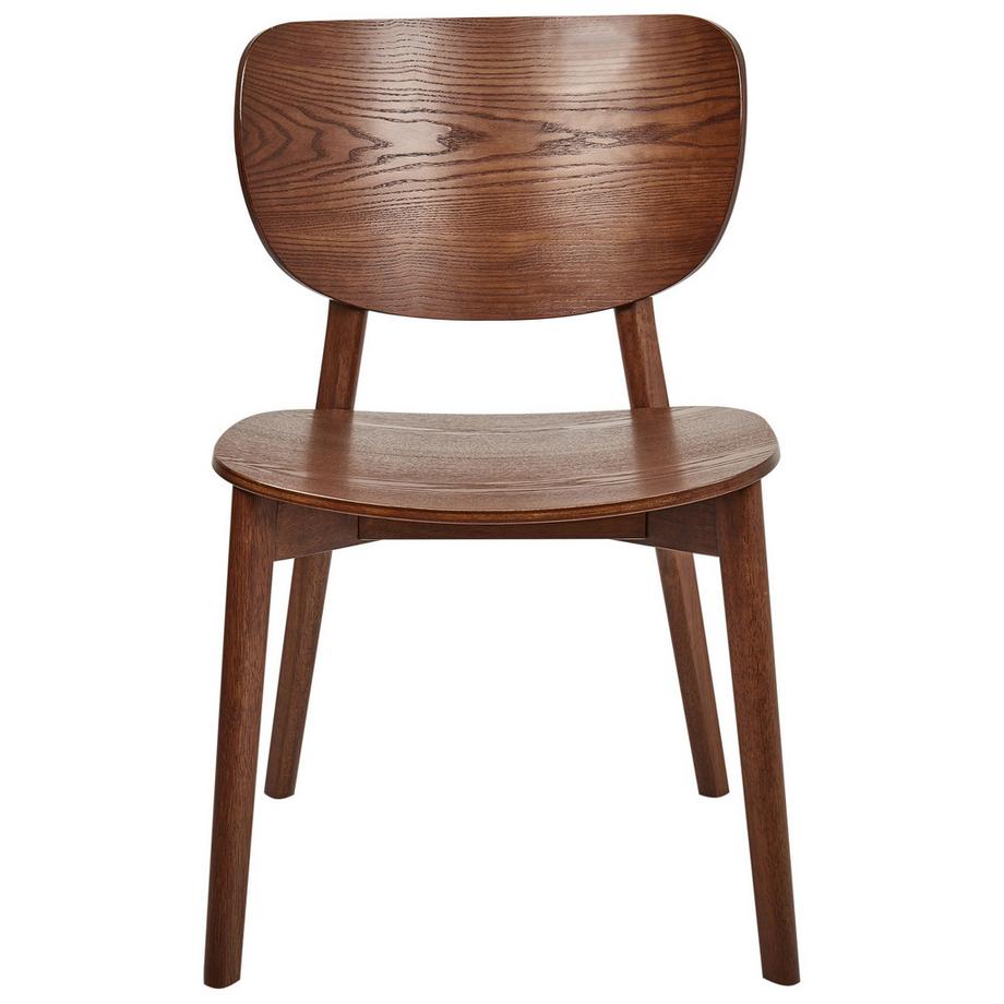 Beliani Lot de 2 chaises de salle à manger en Bois d'hévéa Minimaliste OVERLY  