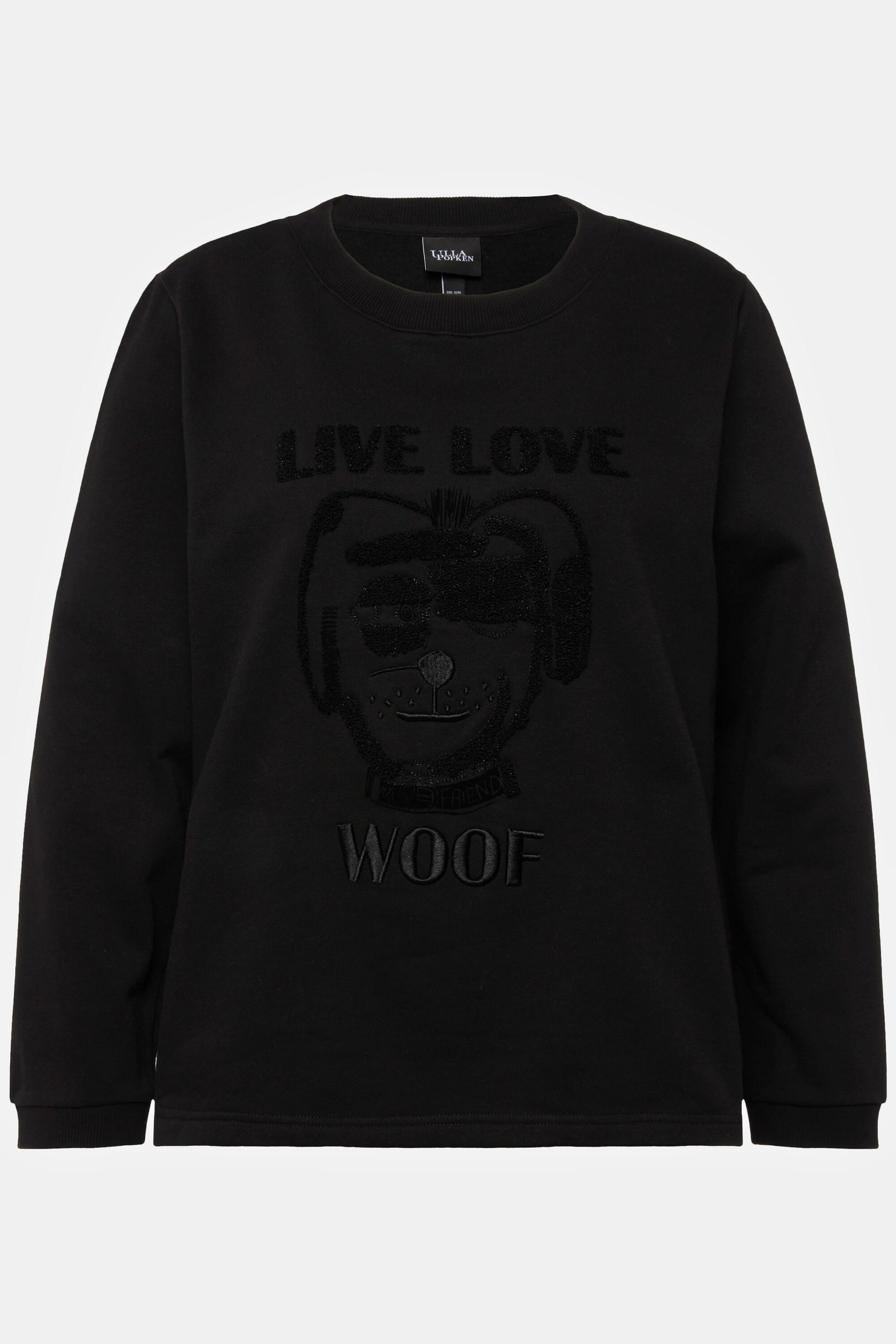 Ulla Popken  Sweatshirt, Hunde, Classic, Rundhals, Langarm 