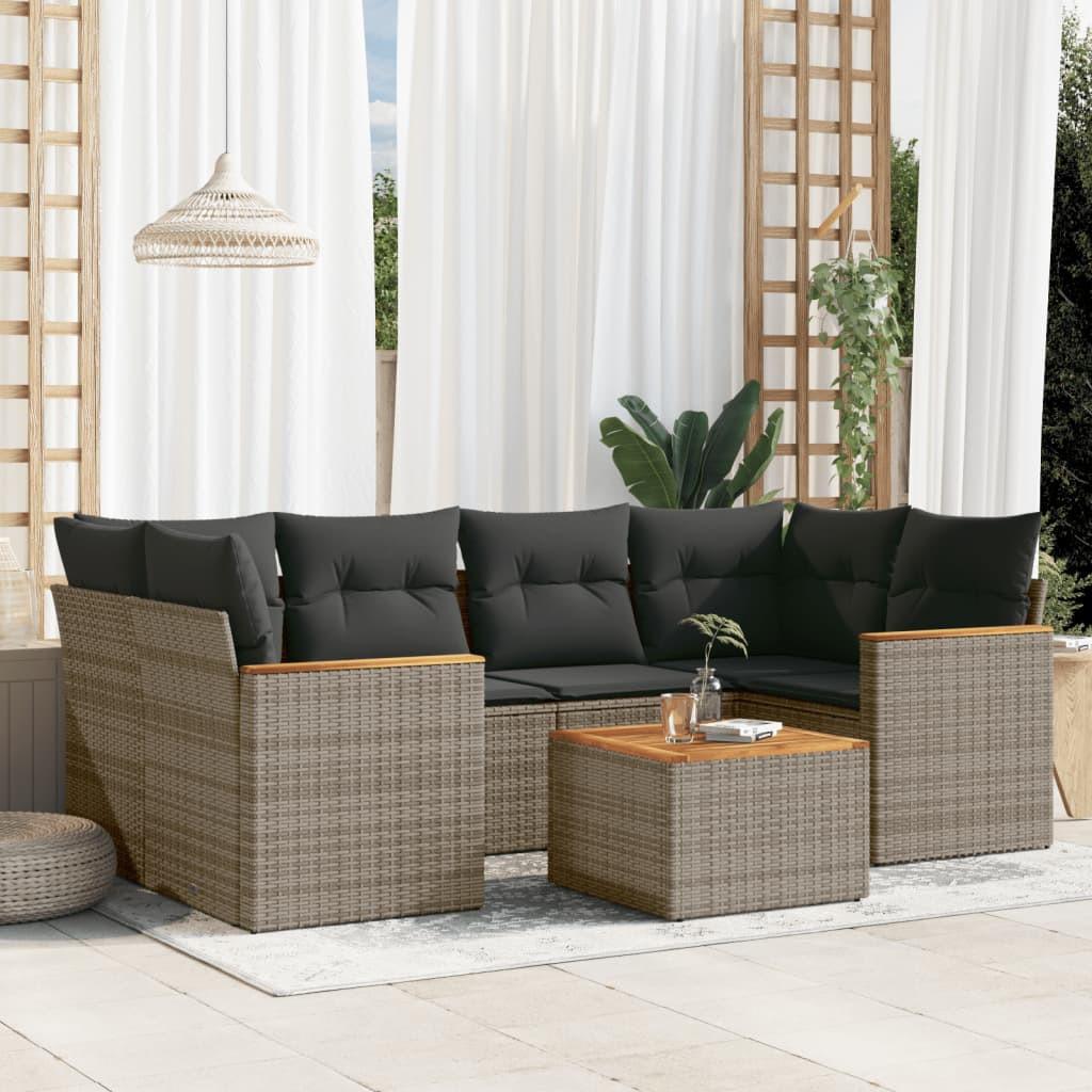 VidaXL set divano da giardino Polirattan  