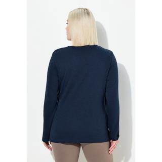 Ulla Popken Bellieva T-Shirt Premaman a Maniche Lunghe con Funzione Allattamento  