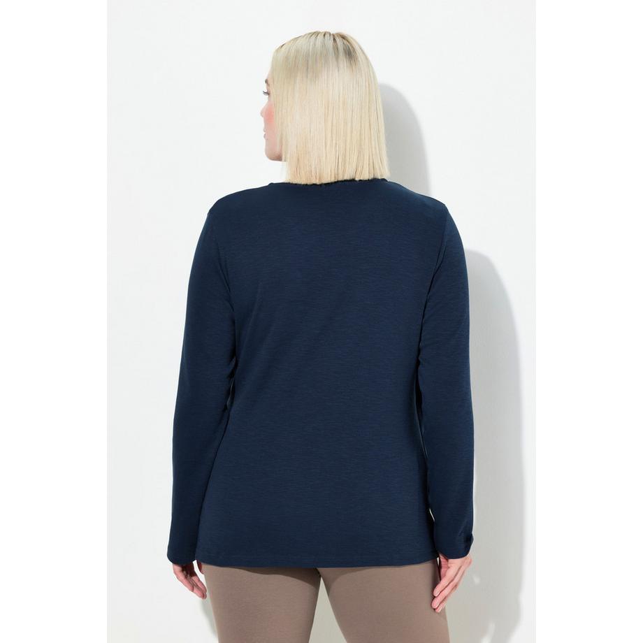 Ulla Popken Bellieva Maternity Shape Langarm T-Shirt mit Stillfunktion  