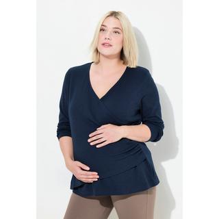 Ulla Popken  Bellieva-T-Shirt, Maternity Shape, Still-Funktion, Langarm, Biobaumwolle, GOTS 