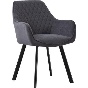 Chaise de salle à manger avec accoudoirs Trubstox gris (lot de 2)