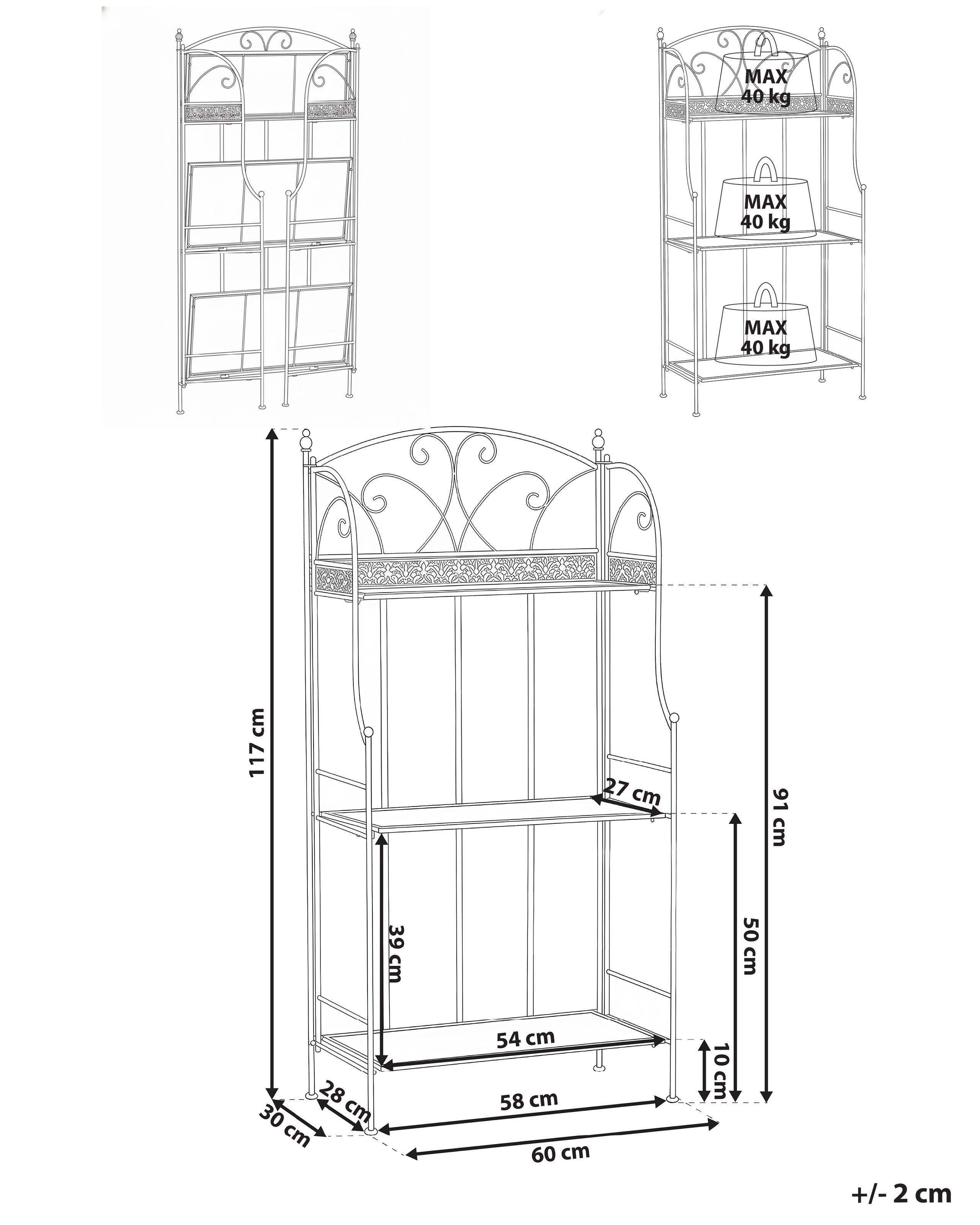 Beliani Regal aus Eisen Retro VILLADOSE  