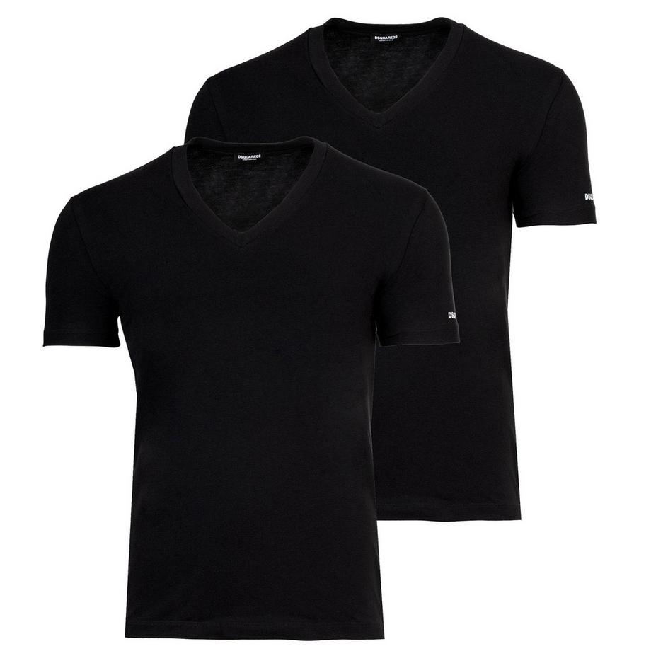 T-shirt  Paquet de 2 Confortable à porter-TWIN-PACK V-NECK T-SHIRT