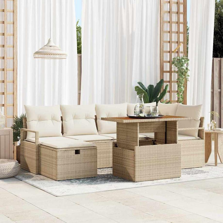 VidaXL Ensemble de canapé de jardin poly rattan  
