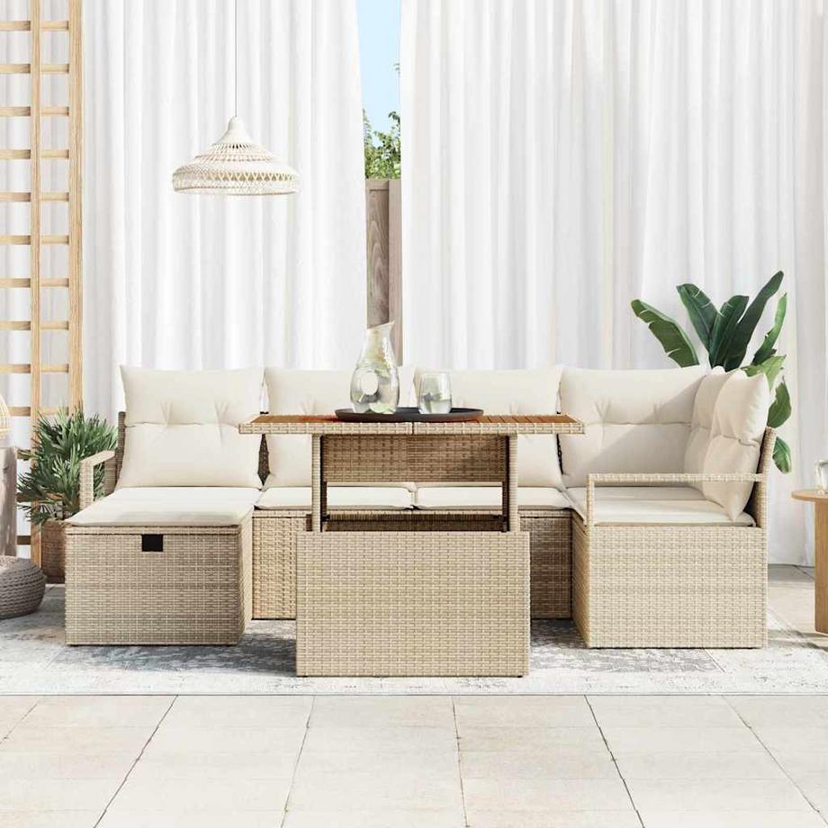 VidaXL Ensemble de canapé de jardin poly rattan  