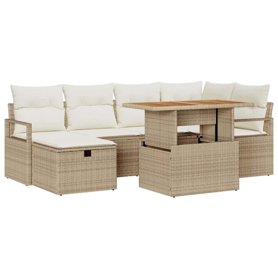 Ensemble de canapé de jardin poly rattan
