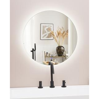 Beliani LED-Badezimmer-Spiegel aus Glas Minimalistisch CALLAC  