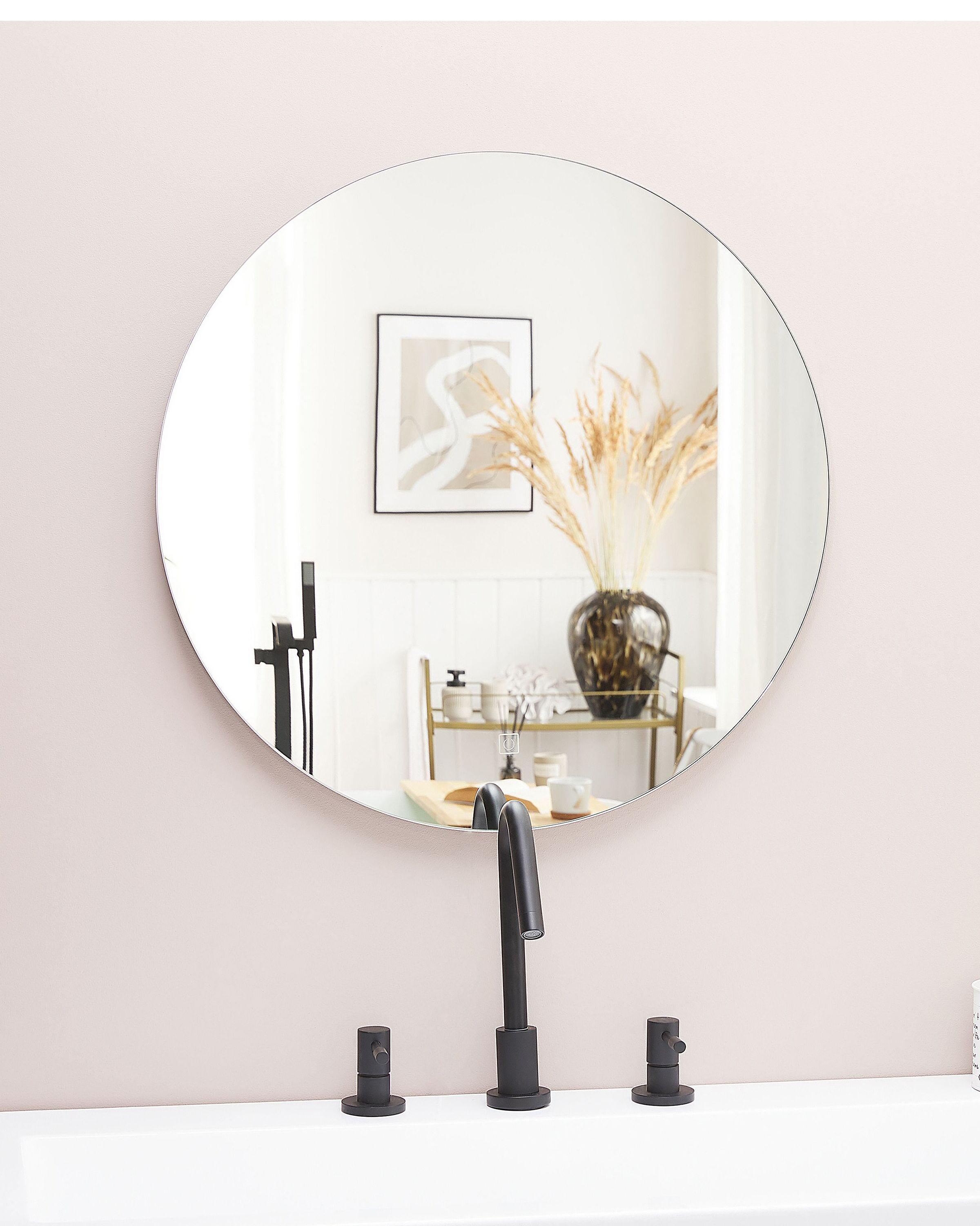 Beliani LED-Badezimmer-Spiegel aus Glas Minimalistisch CALLAC  