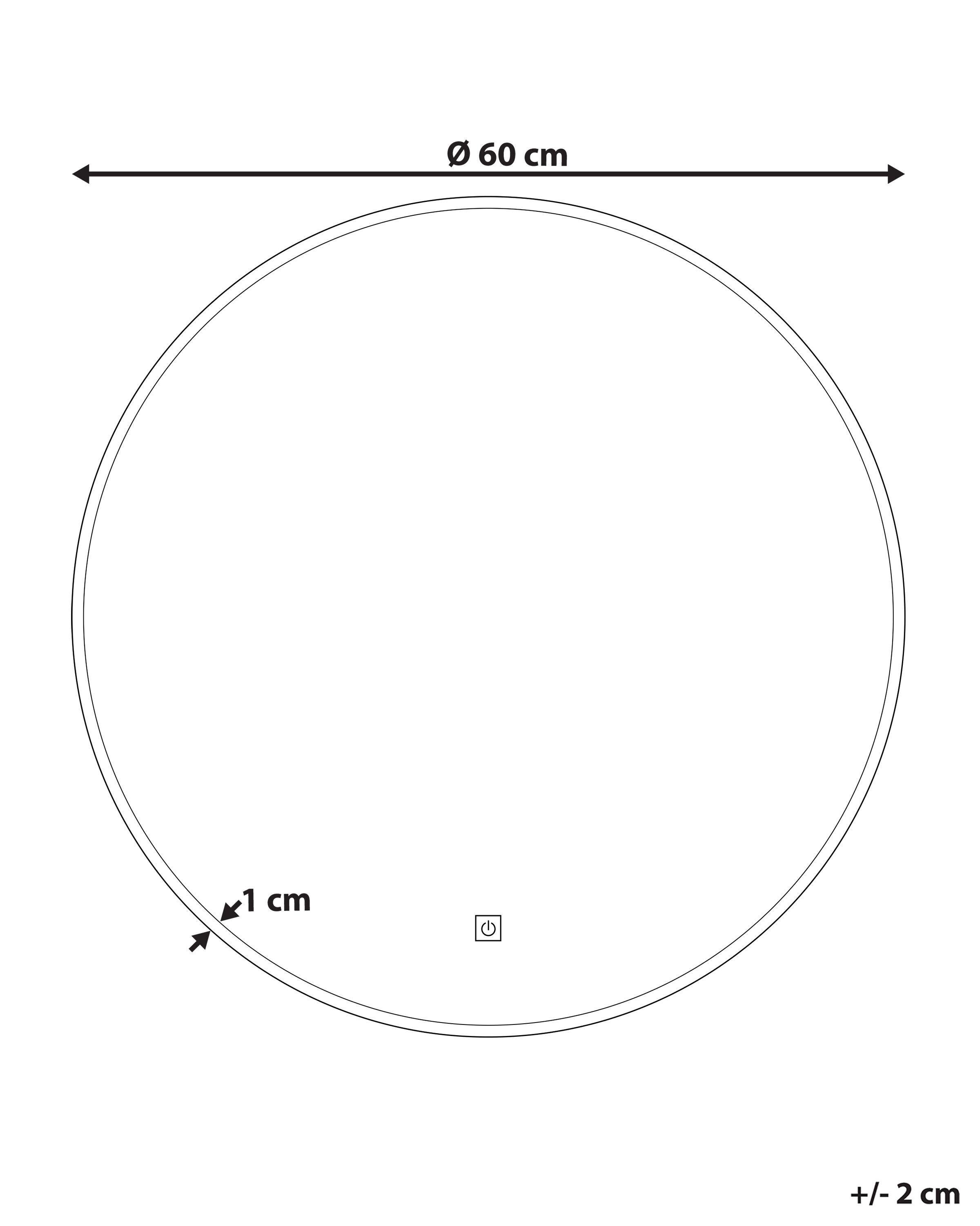 Beliani LED-Badezimmer-Spiegel aus Glas Minimalistisch CALLAC  