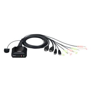 ATEN  Switch KVM cablato USB 4K HDMI a 2 porte con selettore porta remota 