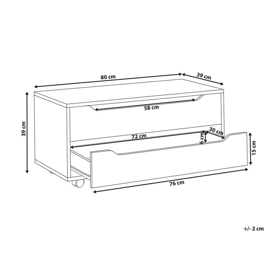 Beliani Meuble haut en Panneau de particules de densité moyenne (MDP) Moderne OSASCO  