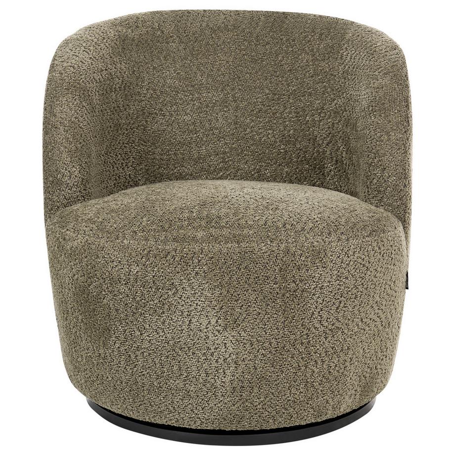 Beliani Fauteuil pivotant en Tissu chenille  KUOLPA  