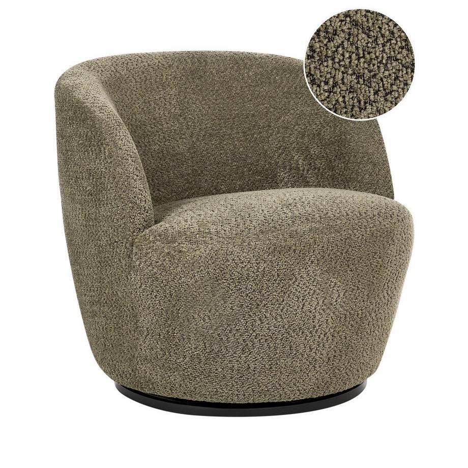 Fauteuil pivotant en Tissu chenille  KUOLPA