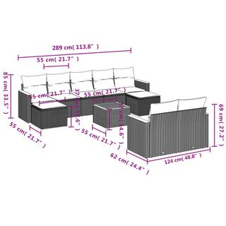 VidaXL Garten sofagarnitur poly-rattan  